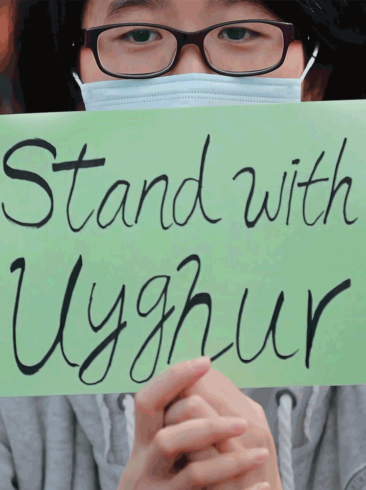 Uyghur labour in China Camps forced to work protest